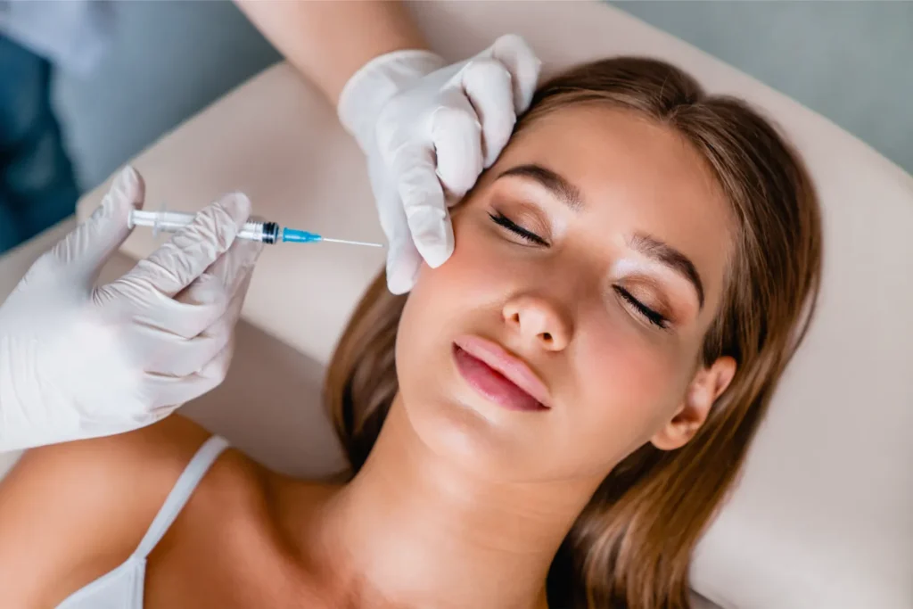 Patient receiving Botox or Dysport treatment at Viva Medspa in Cranston, RI