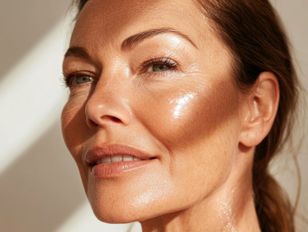 Patient consulting for fine lines and wrinkles reduction treatment in Cranston, RI