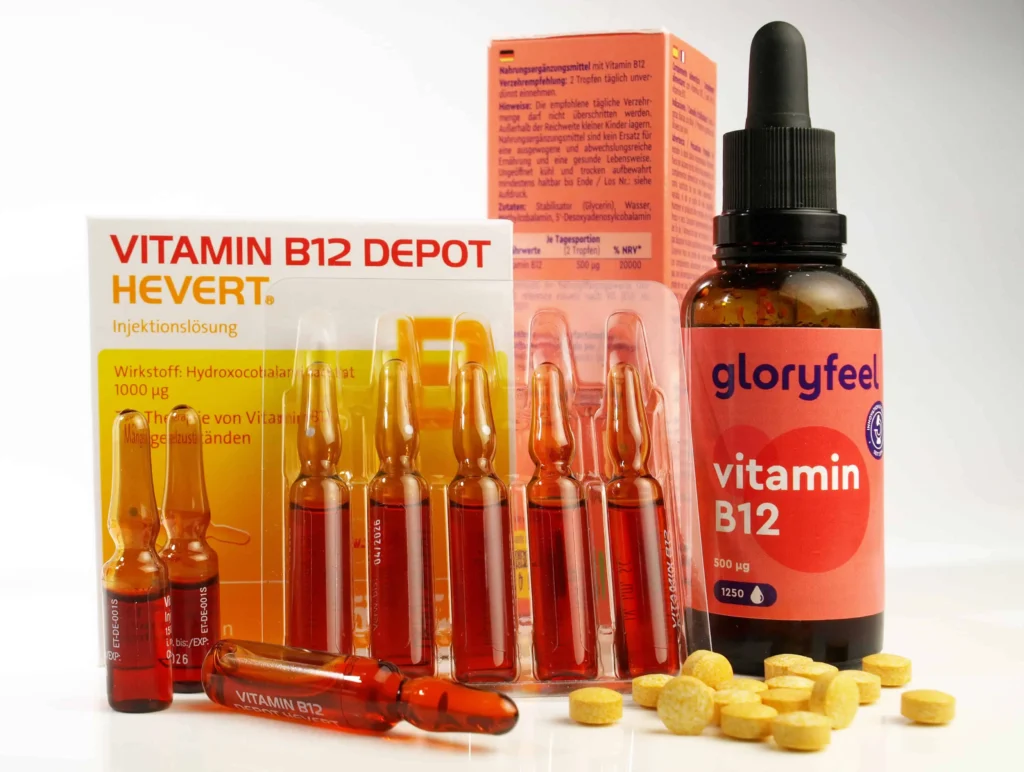 Close-up of Vitamin B12 vial and syringe – Vitamin B12 injections in Cranston, RI